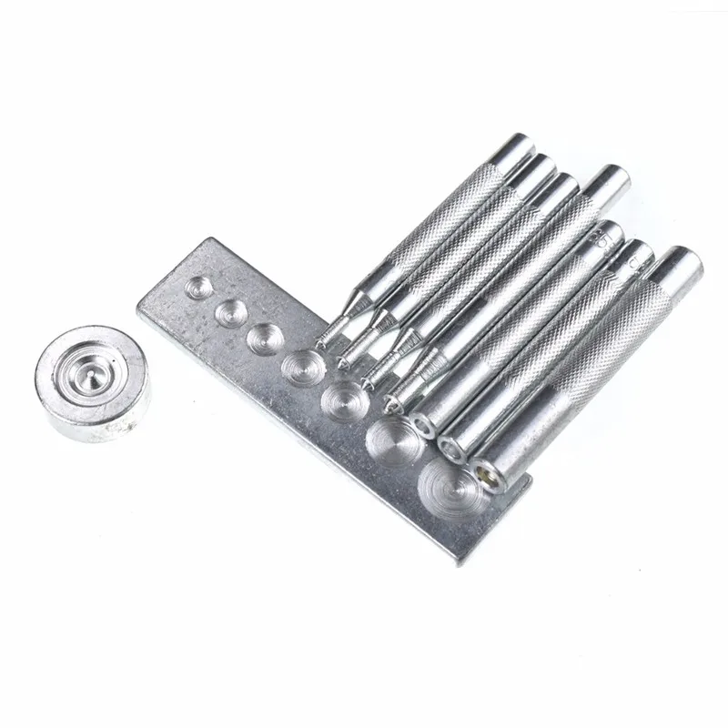 KOKNIT 11pcs Leathercraft Tool Punch Snap Kit Rivet Fastener Buttons Installation Tool Kit Kit for Leather Craft Hand Punch Tool (10)