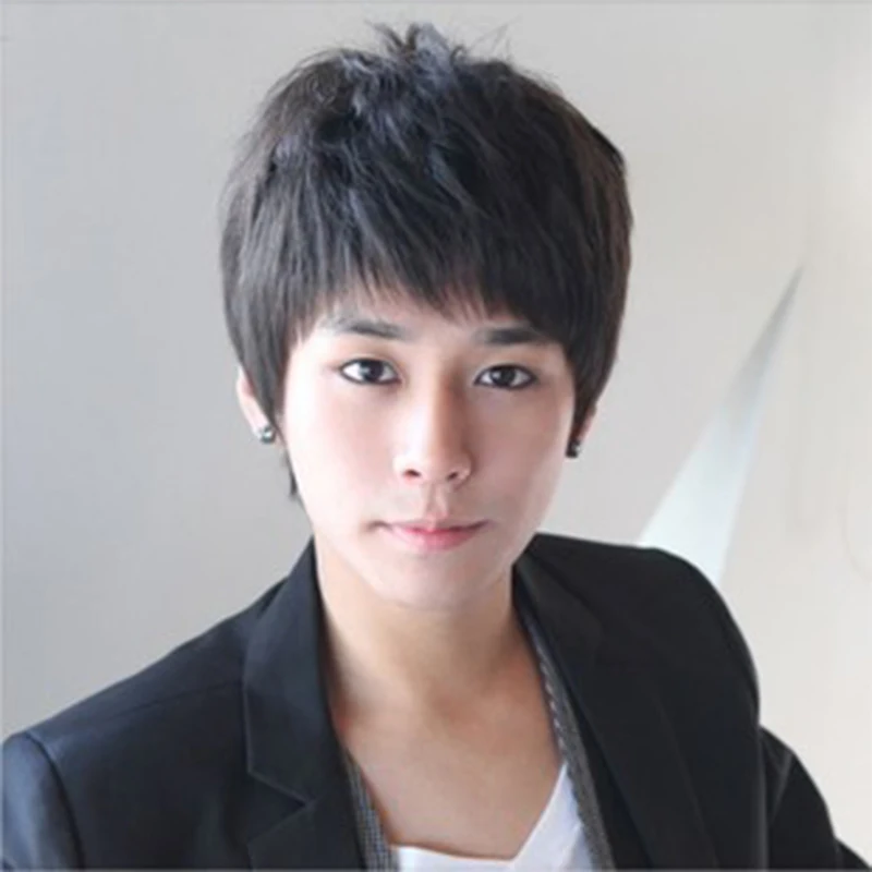 Handsome Korean Style Hair Fluffy Wig Hot Boys Wig New Fashion