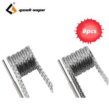

Original 8pcs GeekVape Hybrid Alpha Braid Coil 2 In 1 Coil 0.35ohm/0.45ohm Made From KA1 & N80 Massive Cloud E-cig Braid Coil