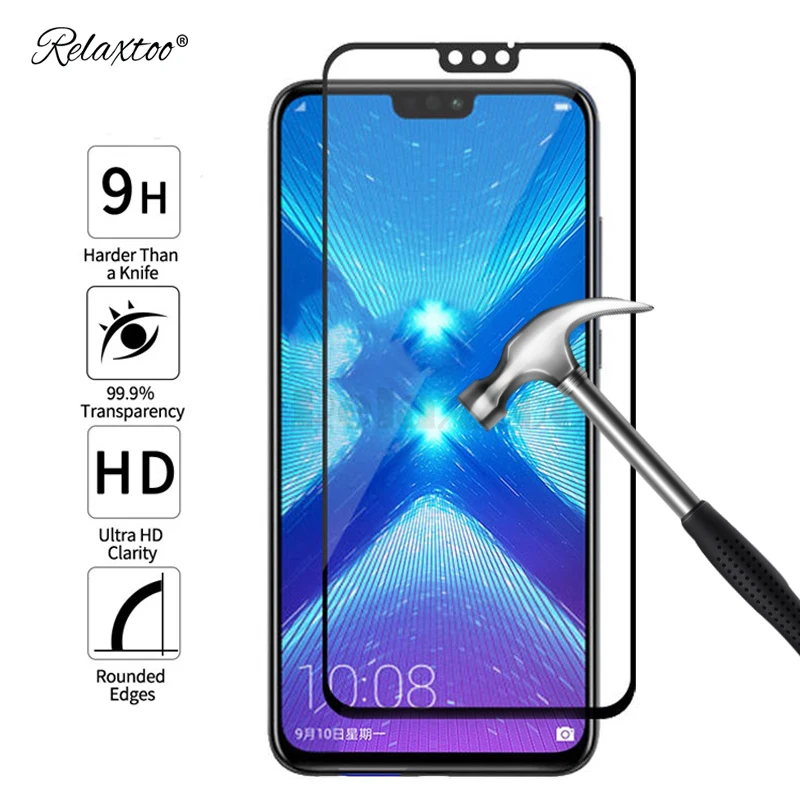 Закаленное стекло для Huawei Honor 8x 8c 8s 8a 8 Lite Защитное экрана hono pro x c a s full Film 9h |