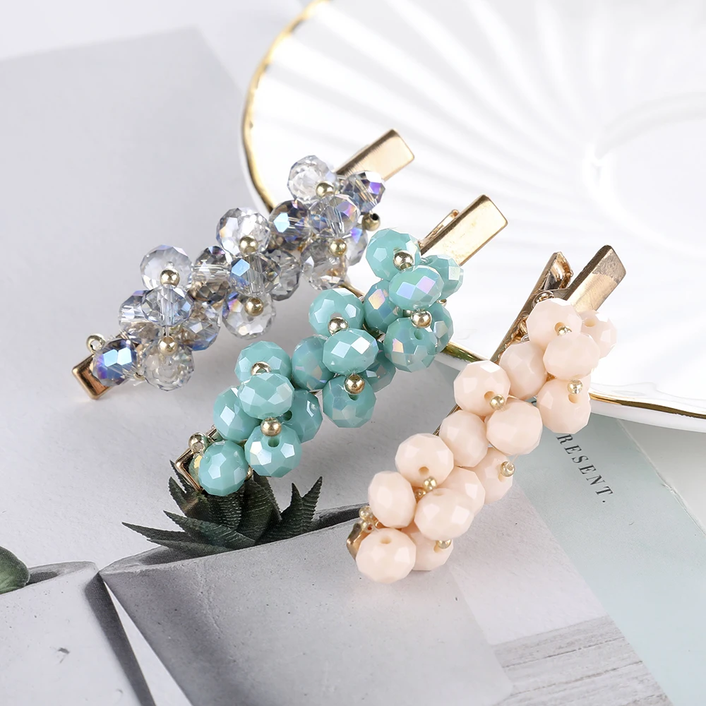 

Haimeikang Popular Women Girl Crystal Hair Clip Hairpin Barrette Alloy Hair Accessories Hair Clip Beauty Styling Tools