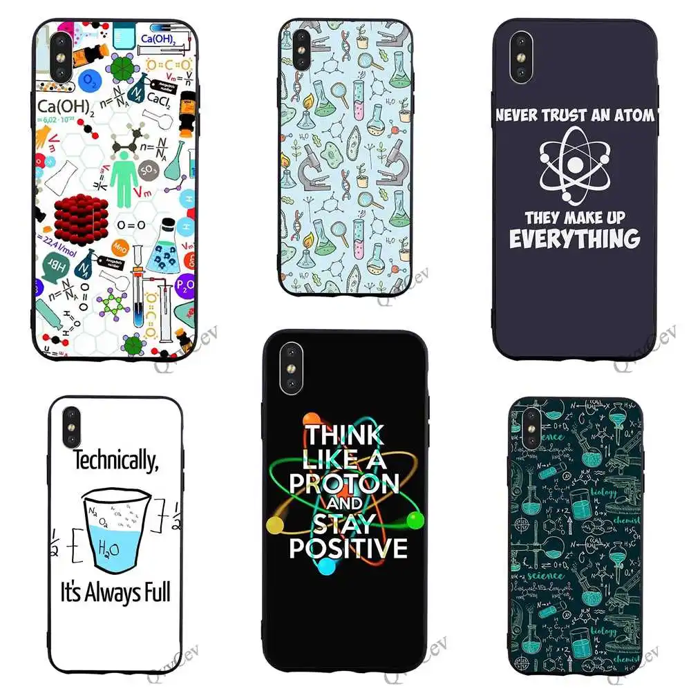 

Print Biology and Chemistry Phone Cover for iPhone 6 Case 7 XR X 8 Plus 5 6S 5S SE Xs Max 11 pro Silicone Covers Skin
