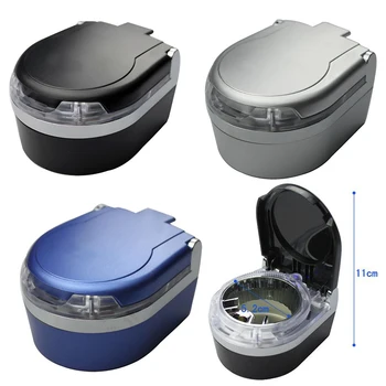

10pcs/lot high quality 4.6cm height LED Light Car Ashtrays as smoke accessary Cigeratte Holder box ashtray as christmas gife