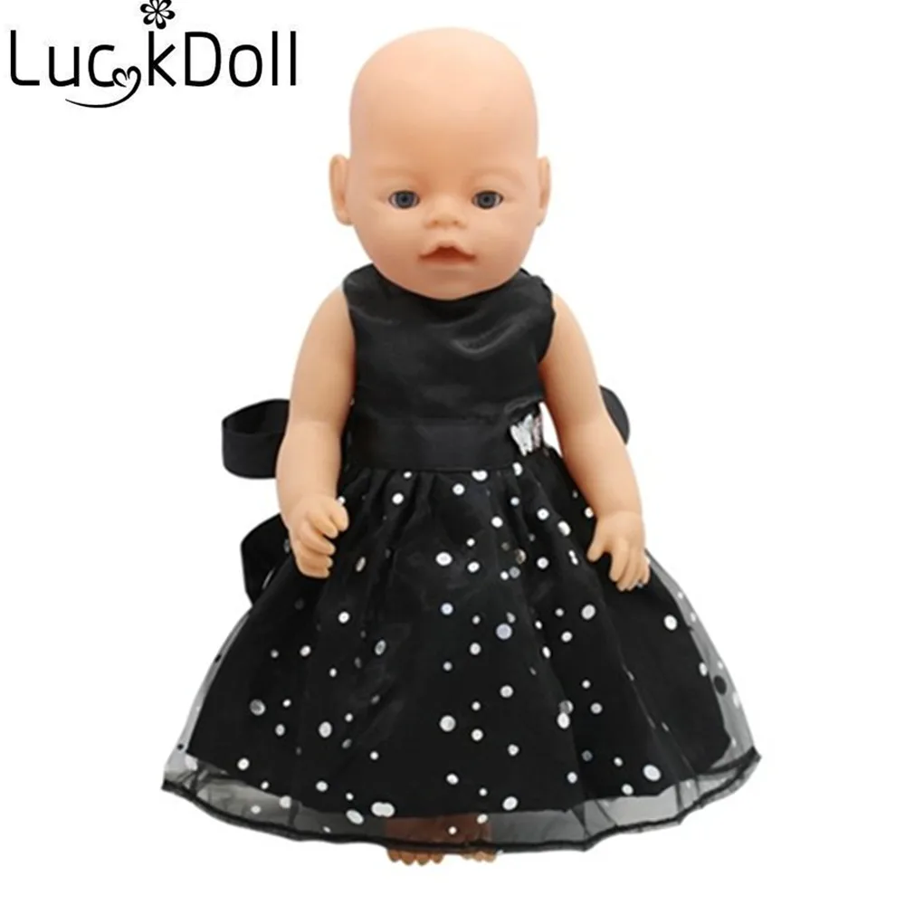 Luckydoll 8 шт. милое платье принцессы подходит 18 дюймов Американский 43 см BabyDoll одежда аксессуары игрушки Детский Рождественский подарок