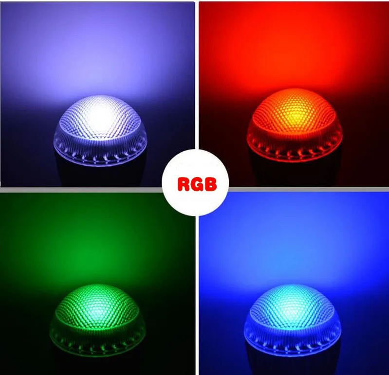 Высокое качество 15 Вт RGB светодиодный лампы AC85-265V/220 В E27 B22 GU10 E14 MR16 Цвет Сменные RGB светодиодный лампа с ИК-пульта дистанционного управления