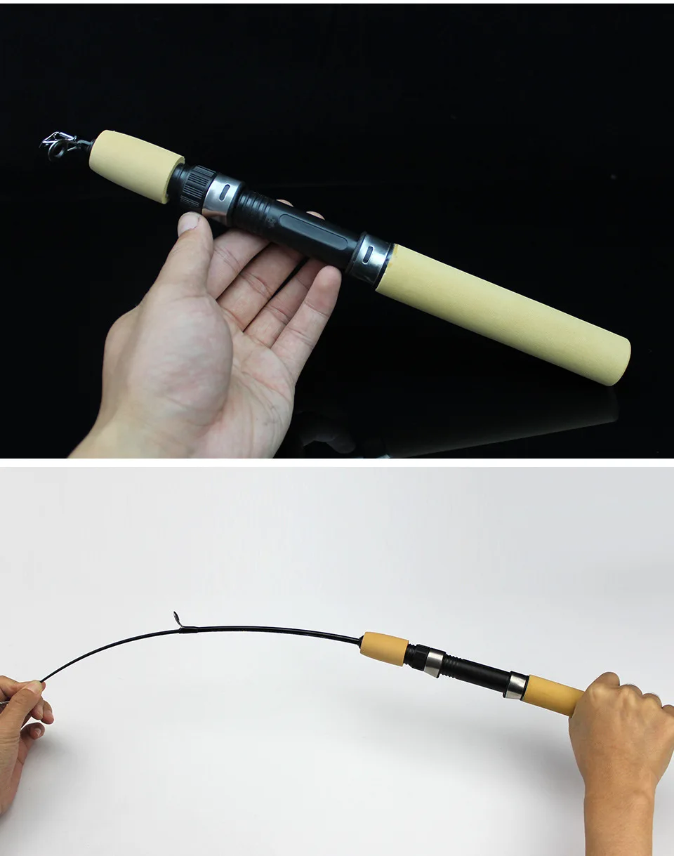 الشتاء الجليد الصيد قضبان الصيد بكرات اختيار كومبو القلم القطب السحر معالجة الصلب