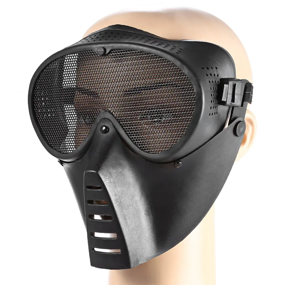 Nylon Military Tactical Real Field Operations Mask Black Mask Periscope