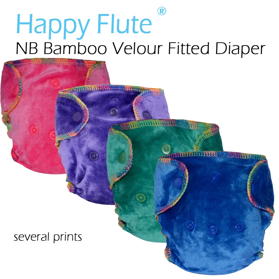 Newborn bamboo velour fitted diaper, natural bamboo fitted diaper, AI2