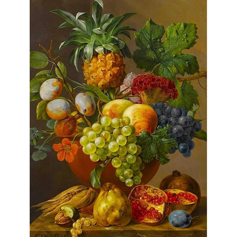 

Coloring by numbers gift Digital Oil Painting On Canvas painting by numbers decorative picture Abstract still life of fruit w160