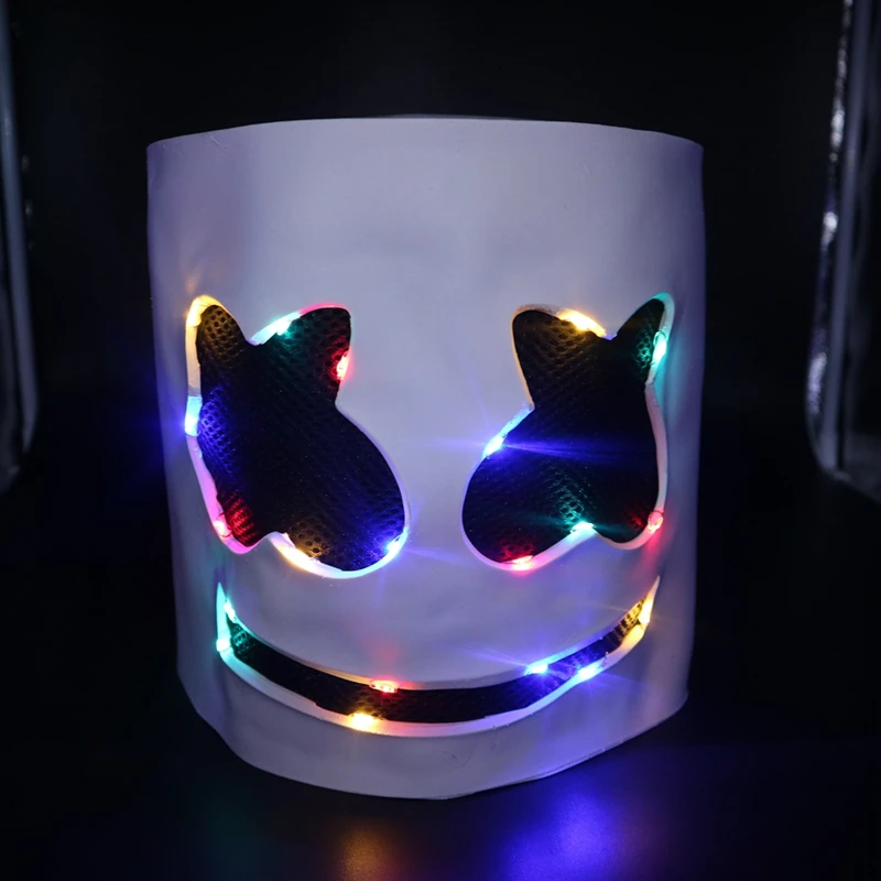 Маска диджея marshmello уход за кожей лица маски с подсветкой ди-джей marshmello шлемы для костюмированной вечеринки на Хэллоуин карнавальный опора для marshmello праздничные Вечерние