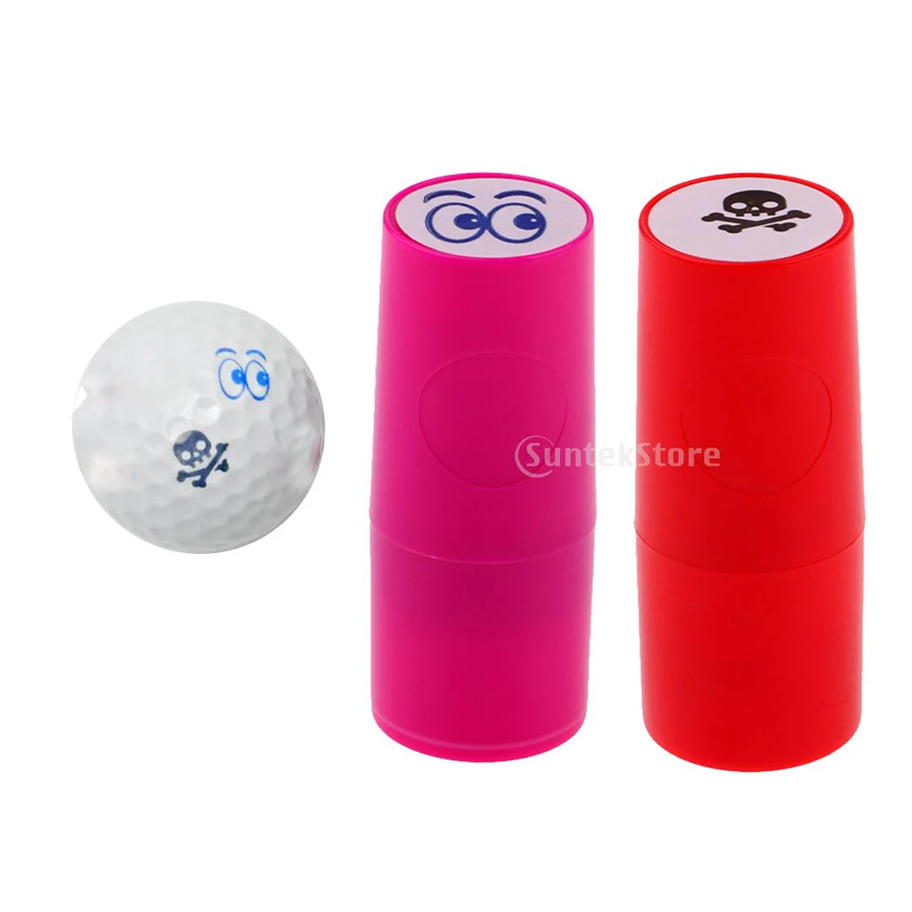 2Pcs Colorfast Golf Ball Stamp Symbol Marker Impression Seal for Golfer Fan Golf Ball Stamper Stamp Golf Ball Marker