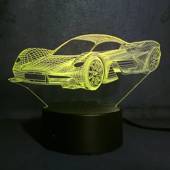 

Cool 3D Illusion Night Light Sports Sporty Car 7 Color Change Led Boys Bedroom Lamp Toy Gift Christmas Party Decor Lamp