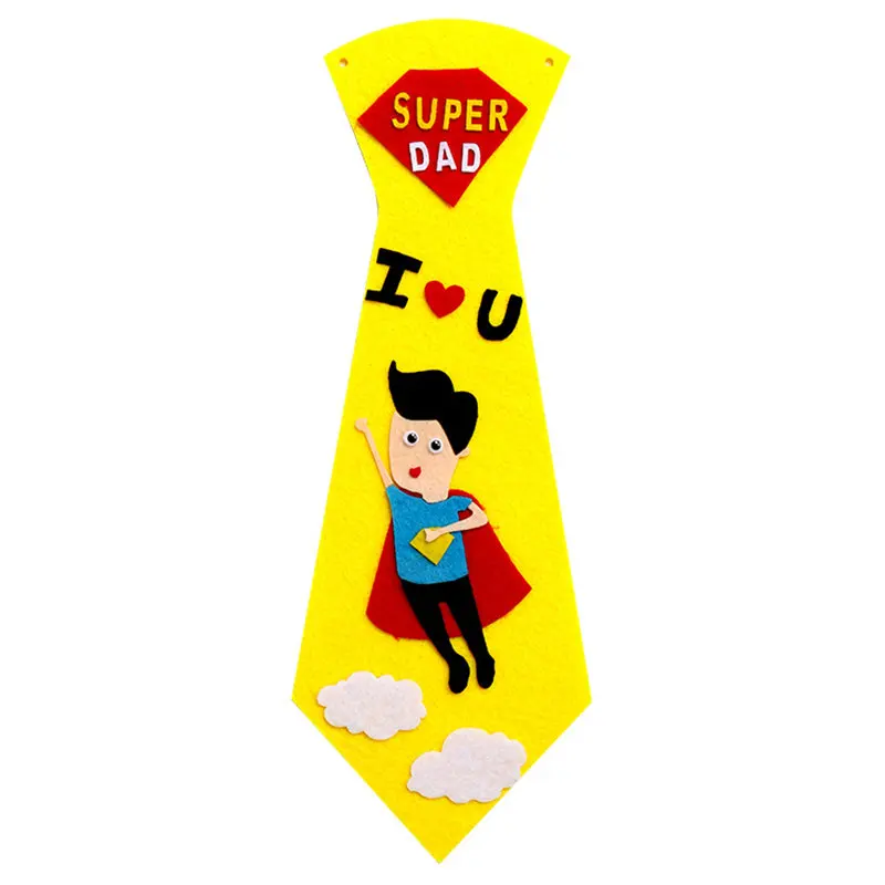 Нетканый материал изделия ручной работы для детей DIY мультяшный галстук ручной работы головоломка бумажный лоток расписной рюкзак - Цвет: Цвет: желтый
