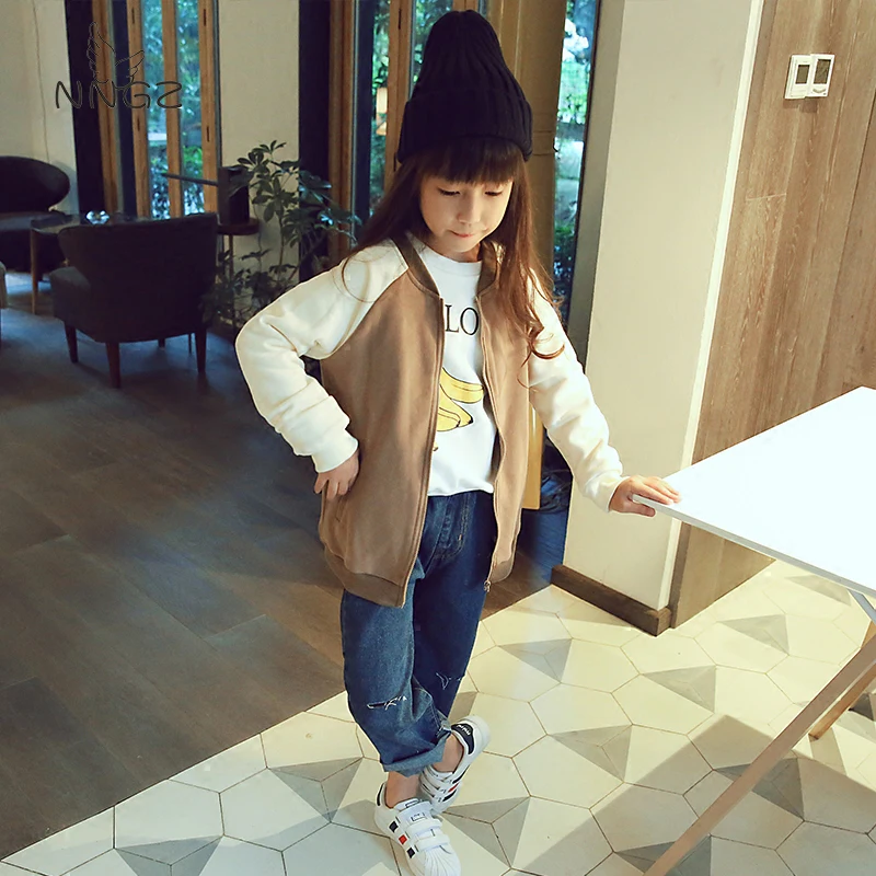  NNGZ 2019 New Spring Autumn Girls Coat cute Baby Kids Outwear Girl Kids Jacket Clothing