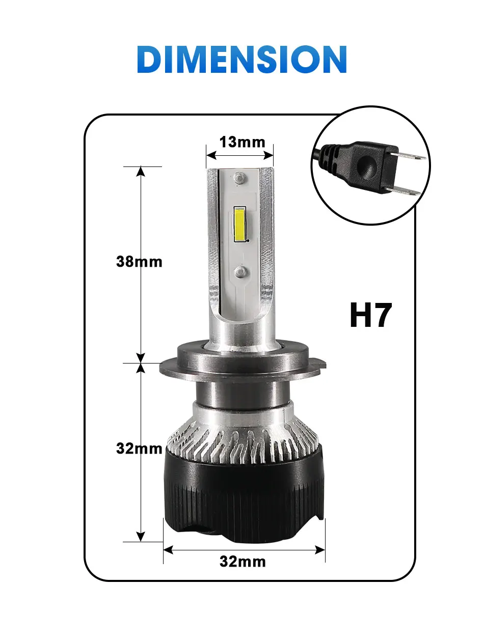 Чип CARLitek CSP Led HB 4 HB3 H9 H8 H1 6000K 10000лм led carro мини автомобильные лампы Противотуманные фары авто головной светильник Лампада 32 Вт 12 В 24 В