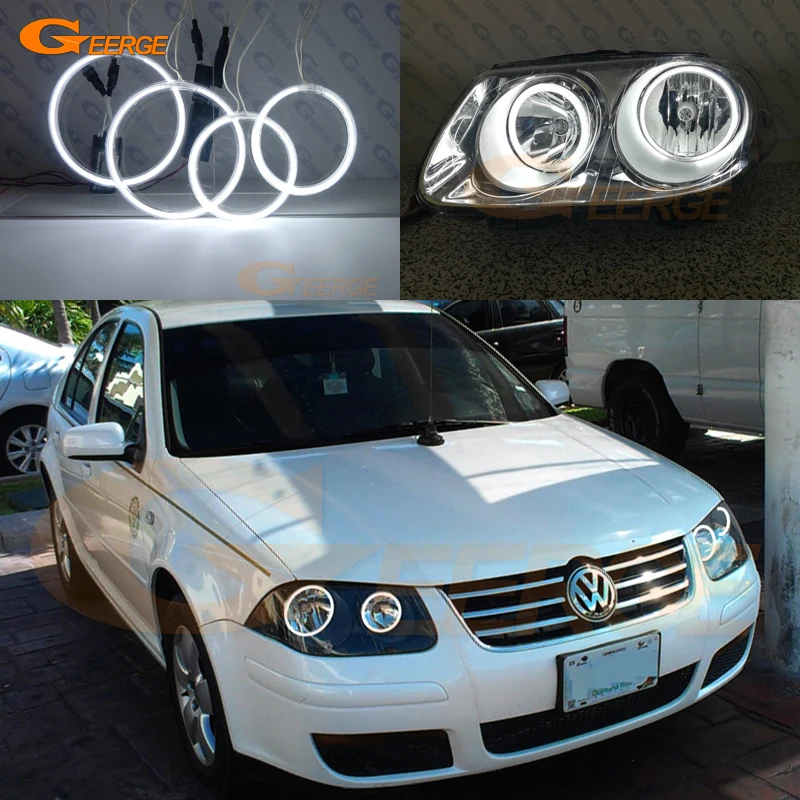 For Volkswagen Vw Jetta City Mk4 2007 2008 2009 Headlight Excellent For Volkswagen Vw Jetta City Mk4 2007 2008 2009 Headlight Excellent Ultra Bright Illumination Ccfl Angel Eyes Kit Halo Rings