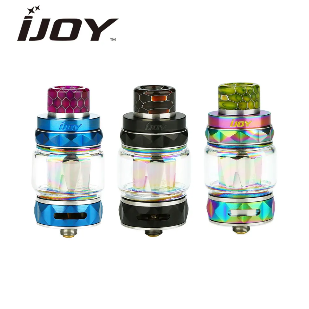 

New IJOY Diamond Subohm Tank 5.5ml/4ml W/ 810 Resin Drip Tip Fast Screw-cap Filling 0.15ohm Coil E-cig Vape Diamond Atomizer