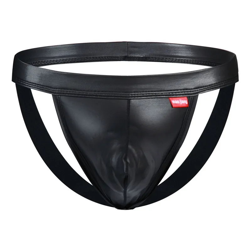 Мужские трусы Тонги из искусственной кожи с открытой спиной|underwear briefs|briefs