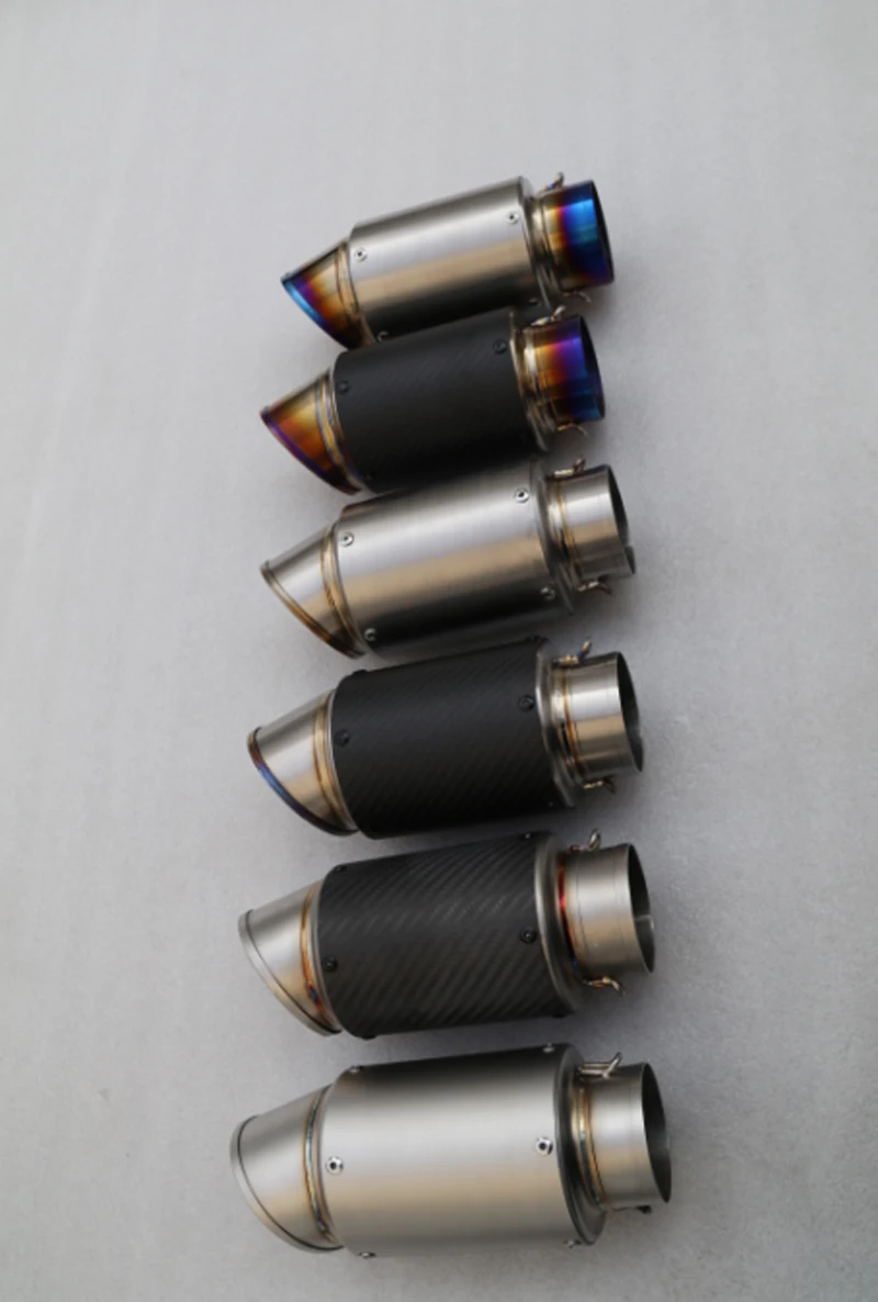 New Customized Exhaust Pipe ID51/54/61/63/65mm Carbon Fiber Motorcycle