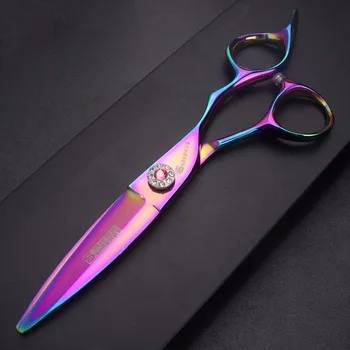 

6 inch Professional Hairdressing Shears Haircut Scissors for Barber Salon scissors Purple hair Cutting Scissors
