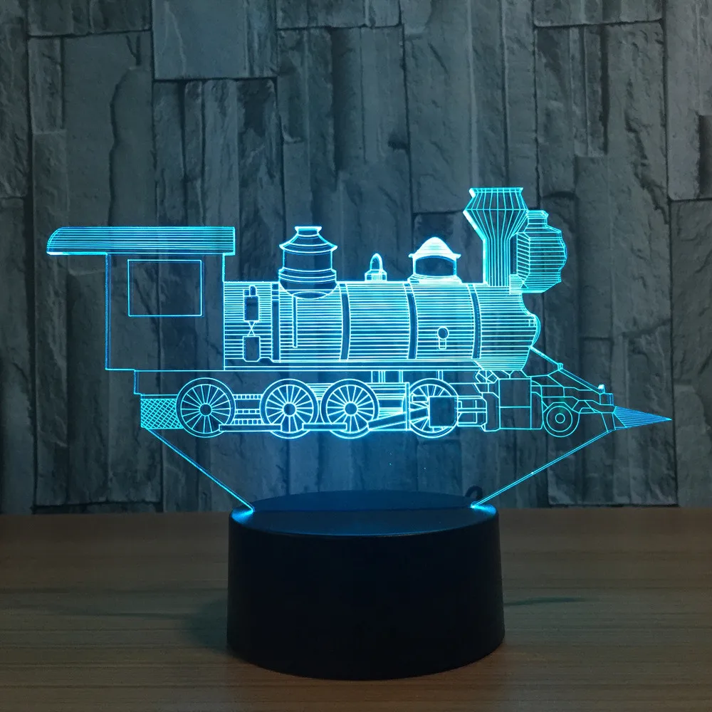 3d Night Light Usb Novelty Gifts Cool Little Train Model Lamp 7
