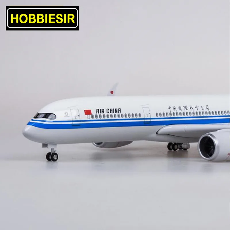 1/142 масштаб 50,5 см самолет Airbus A350 авиакомпания Китай Модель W Светодиодный светильник и колеса литой пластик смола воздух для детей подарок