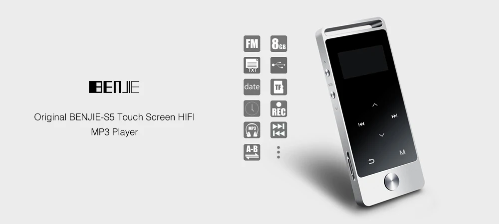 BENJIE 1," TFT экран Полный цинковый сплав без потерь HiFi MP3 музыкальный плеер Поддержка 256 Гб внешний накопитель/Bluetooth/AUX IN