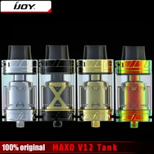 Original IJOY MAXO V12 Tank 5.6ml Option V12-RT6 Deck XL-C4 Coil Electronic Cigarette Atomizer Vaporizer for IJOY Box Mod Vape