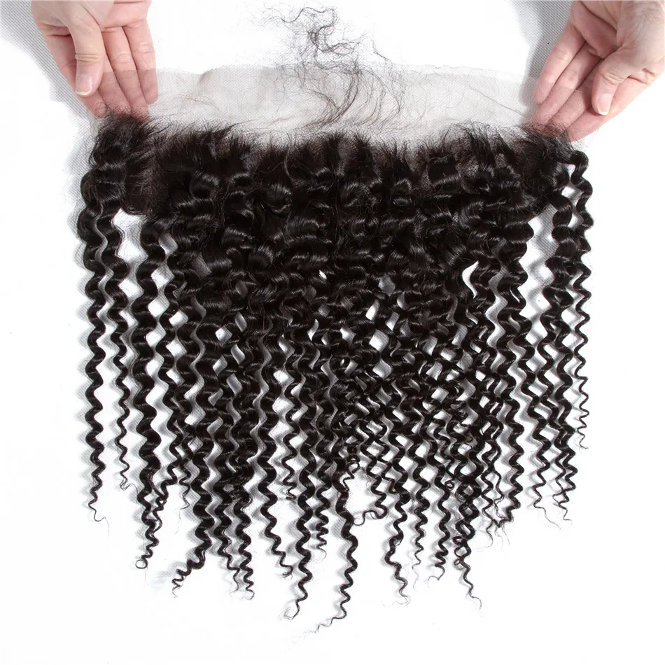 Кудрявые пряди, с фронтальной застежкой, Tuneful,, малазийские волосы Remy, предварительно собранные человеческие волосы, кружевные фронтальные пряди