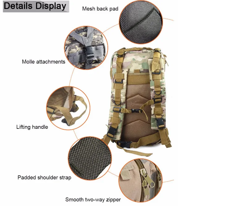 Outdoor Military Rucksacks 800D Nylon 40L Waterproof Tactical backpack Sports Camping Hiking Trekking Fishing Hunting Bags