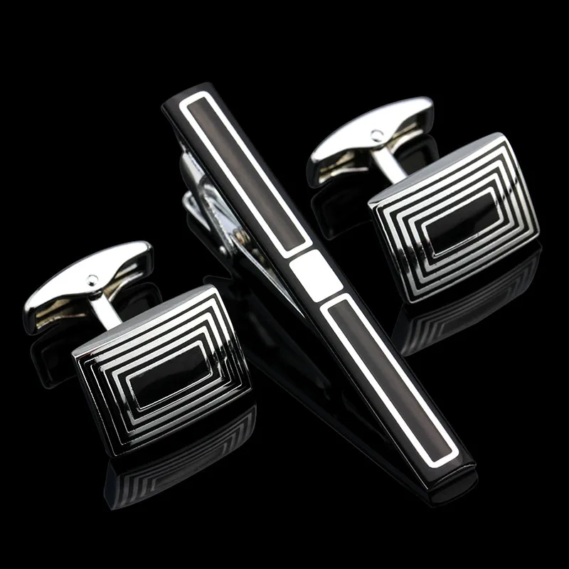 hugo boss cufflinks and tie clip set