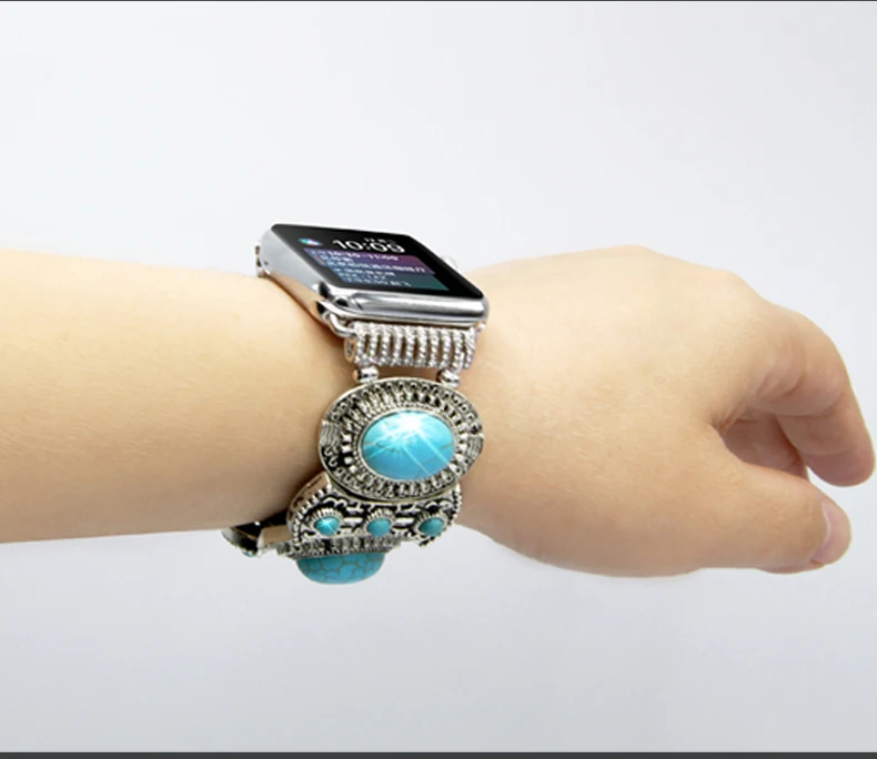 YUKIRIN Бирюзовый ремешок для часов starp для apple watch Series 4 3 2 1 наручные браслеты с пряжкой для iwatch мужские 44 мм 42 мм 40 мм 38 мм