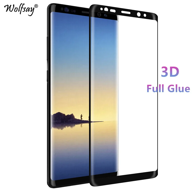 Защитное стекло закаленное 3d с полным покрытием для Samsung Galaxy Note 8|Защитные стёкла