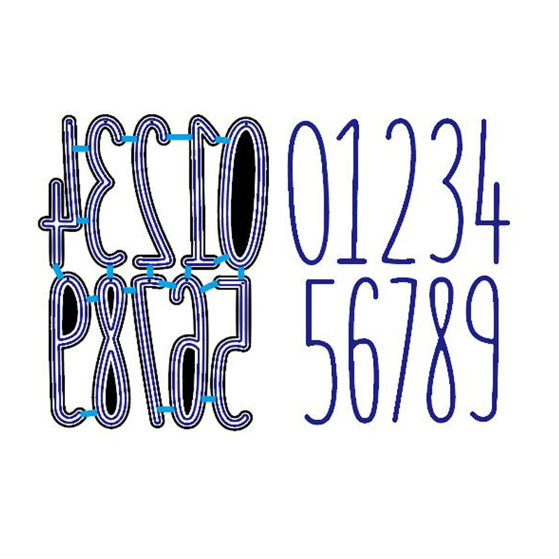 

0-9 Arabic Numbers Shapes Pattern Metal Cutting Dies Stencil Scrapbooking Album Embossing Templates Handcrafts Tools