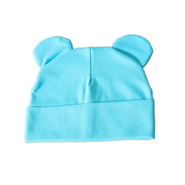 hat blue Качественный хлопковый Детский набор из шапки и шарфа, детский шейный платок, детский шарф, воротник, шапка, комплект, реквизит для фотосессии - Цвет: hat blue