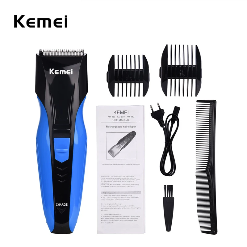 Kemei Rechargeable Hair Clipper Men Electric Professional Hair Trimmers Razor Shaver Beard Shaving Cutting Machine Kit Face Care