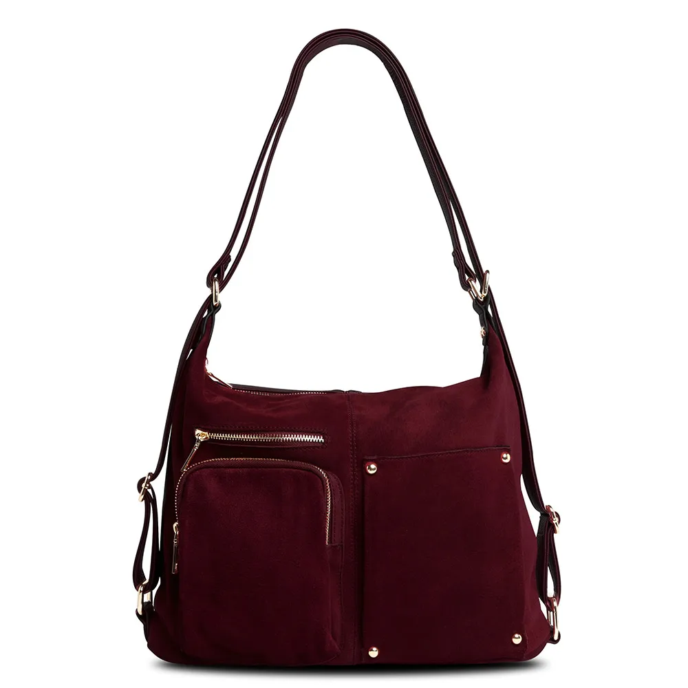 

JIULINlady Real Split Suede Leather Shoulder Bag Female Leisure Nubuck Casual Handbag Hobo Messenger Top-handle bags Sac