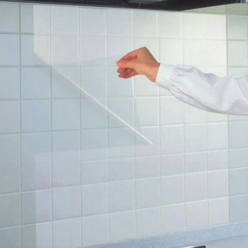

1pcs Anti-oil transparent Wall Stickers Waterproof protective film for ceramic tile kitchen Cabinet home decor Decals