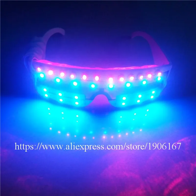 Blue led red laser luminous party stage show laserman show glasses01