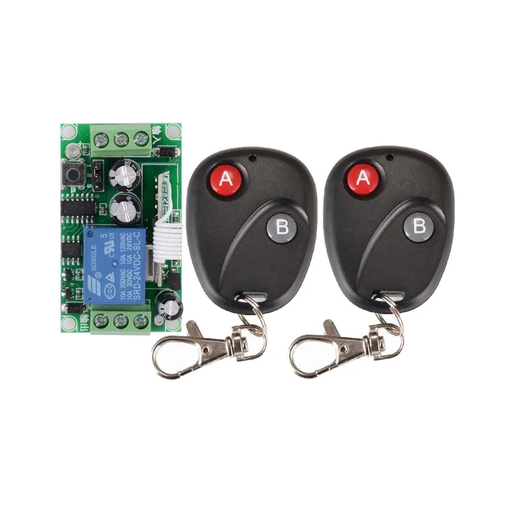 Remote Switch DC24V 1CH 10A Relay RF Wireless Remote Controller 315/433.92MHz Light Lamp LED SMD