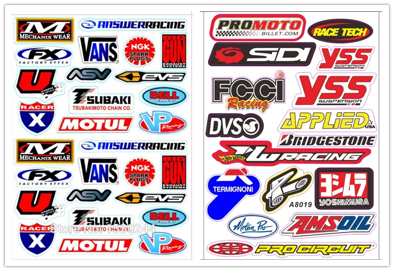 2 шт./лот A4 Размер Akrapovic Aral HRC глянцевая пленка наклейки для мотоцикла, велосипеда, автомобиля, скутера смешные наклейки, водонепроницаемый ПВХ - Цвет: 4
