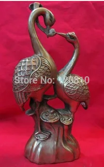 

collectable Qing Dynasty Crane Copper Statue