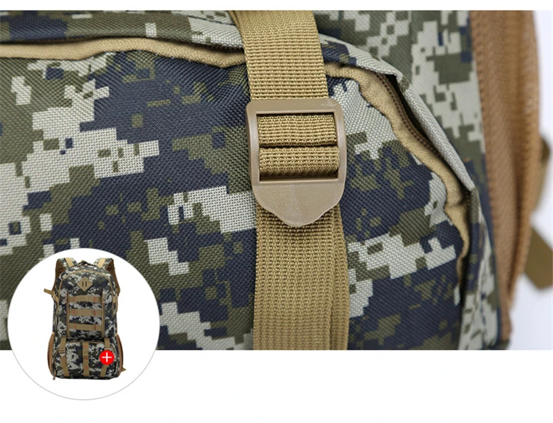 Camuflagem do Exército Acampamento ao ar Equitação Mochila Tático Bolsa Militar Ventilador 50l Multifuncional Caminhadas Livre 16 Cheap Ferram. atividade ar livre