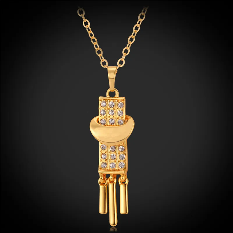 Pendant Necklace Charms Jewelry For Women Elegant Austrian Rhinestone