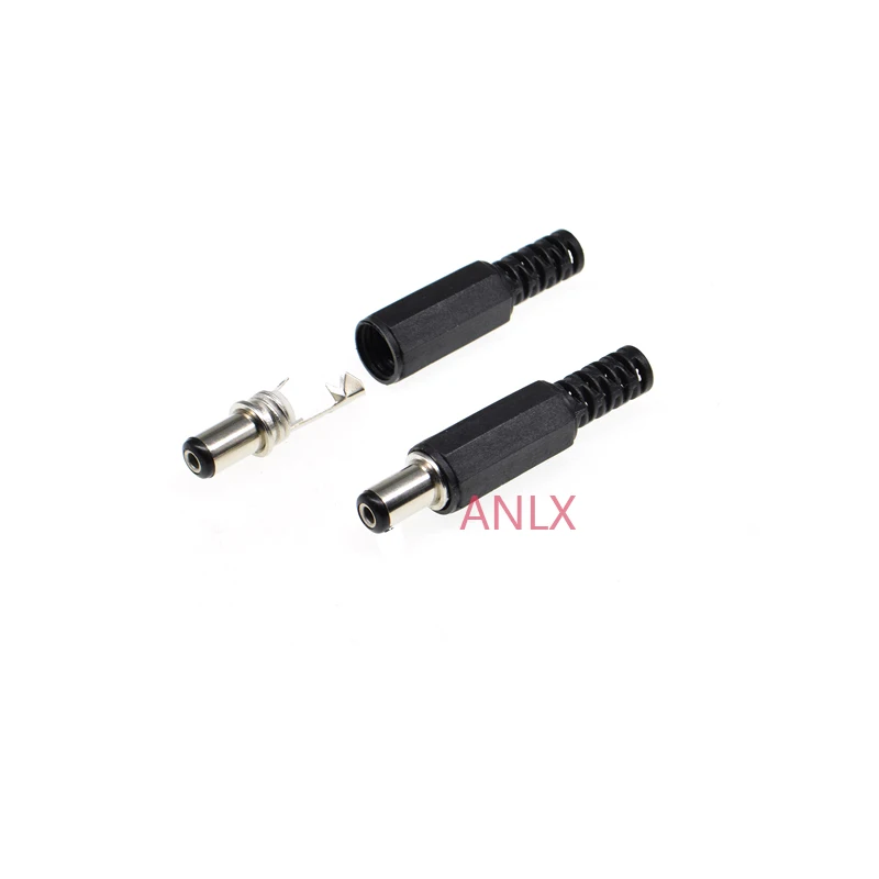 

10PCS DC005 5.5*2.1MM Power Plug Jack CONNECTOR MALE Welding line