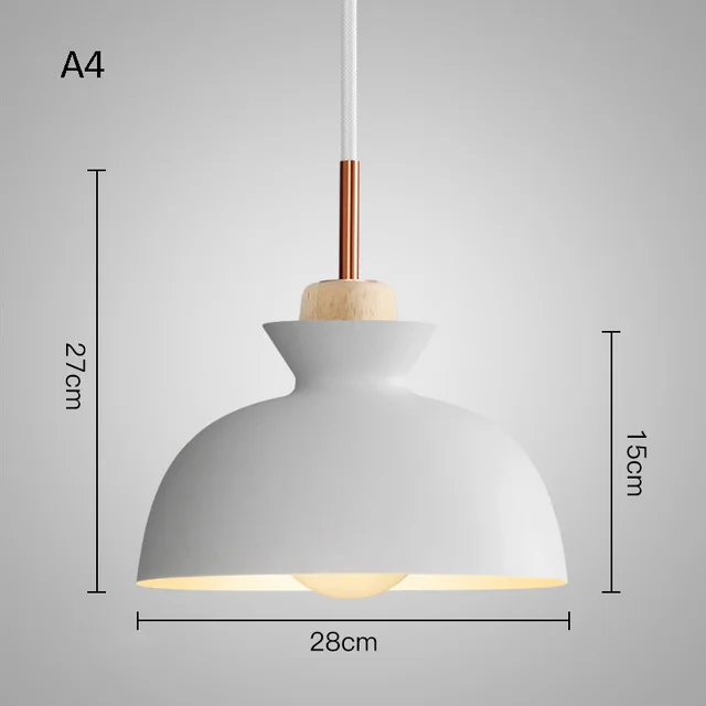 Современные подвесные алюминиевые светильники, светодиодный светильник, подвесной светильник для гостиной, кухни, подвесные светильники для дома - Цвет корпуса: white A4