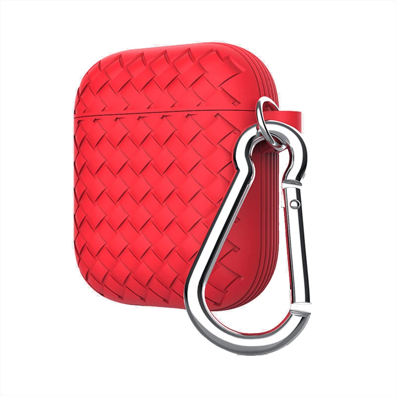 

Soft Silicone Cover For Apple Airpods Weaving Design Shockproof Cover Ultra Thin Air Pods Protective Case Earphone Accessories