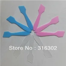 100 X маска для лица палочки косметический шпатель Совок маска для лица своими руками ложка леди макияж смешивания инструменты Белый Розовый оптом