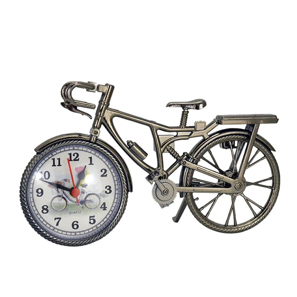 

Clock Vintage Arabic Numeral Retro Bicycle Pattern Creative Alarm Clock Home Decor L516