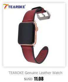 Tearoke Прохладный Leopard живопись нейлон кожаный ремешок для Apple Watch 38 мм 42 мм стильный Для женщин Для мужчин замена ремешок для iwatch